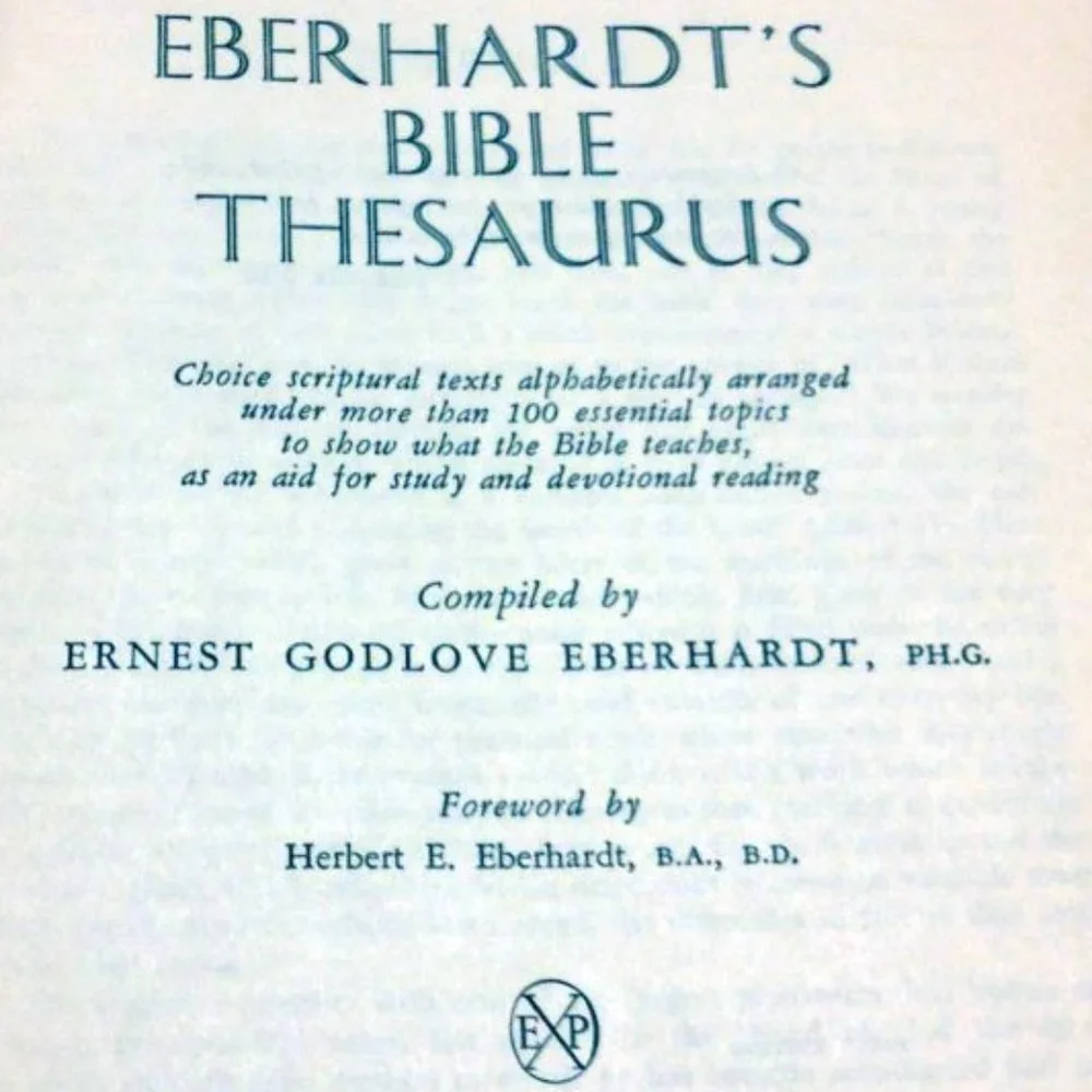 Vintage First Edition Bible Thesaurus - Eberhardt's Bible Thesaurus
